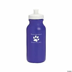 Best Pirce 💯 Opaque Purple Paw Print Personalized Plastic Water Bottles - 50 Ct. ❤️