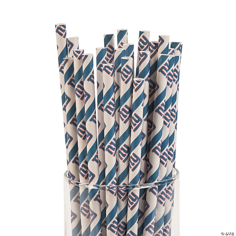Best Sale 💯 NFL® New York Giants Paper Straws - 24 Pc. 😀 - Image 2