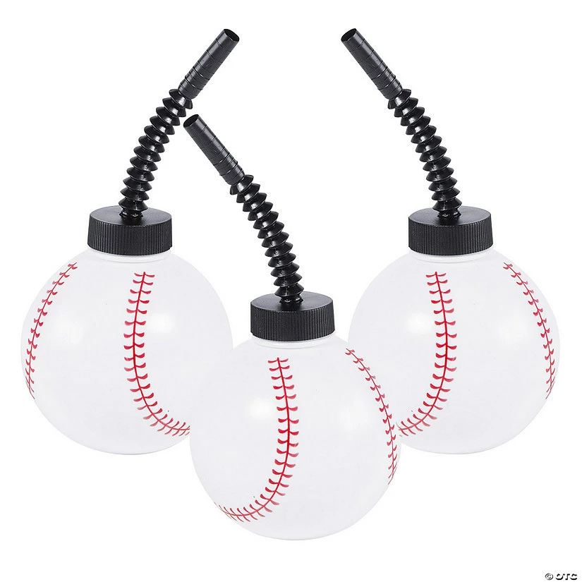 Outlet ๐ Baseball Cups with Straws - 8 Ct. โ - Image 2