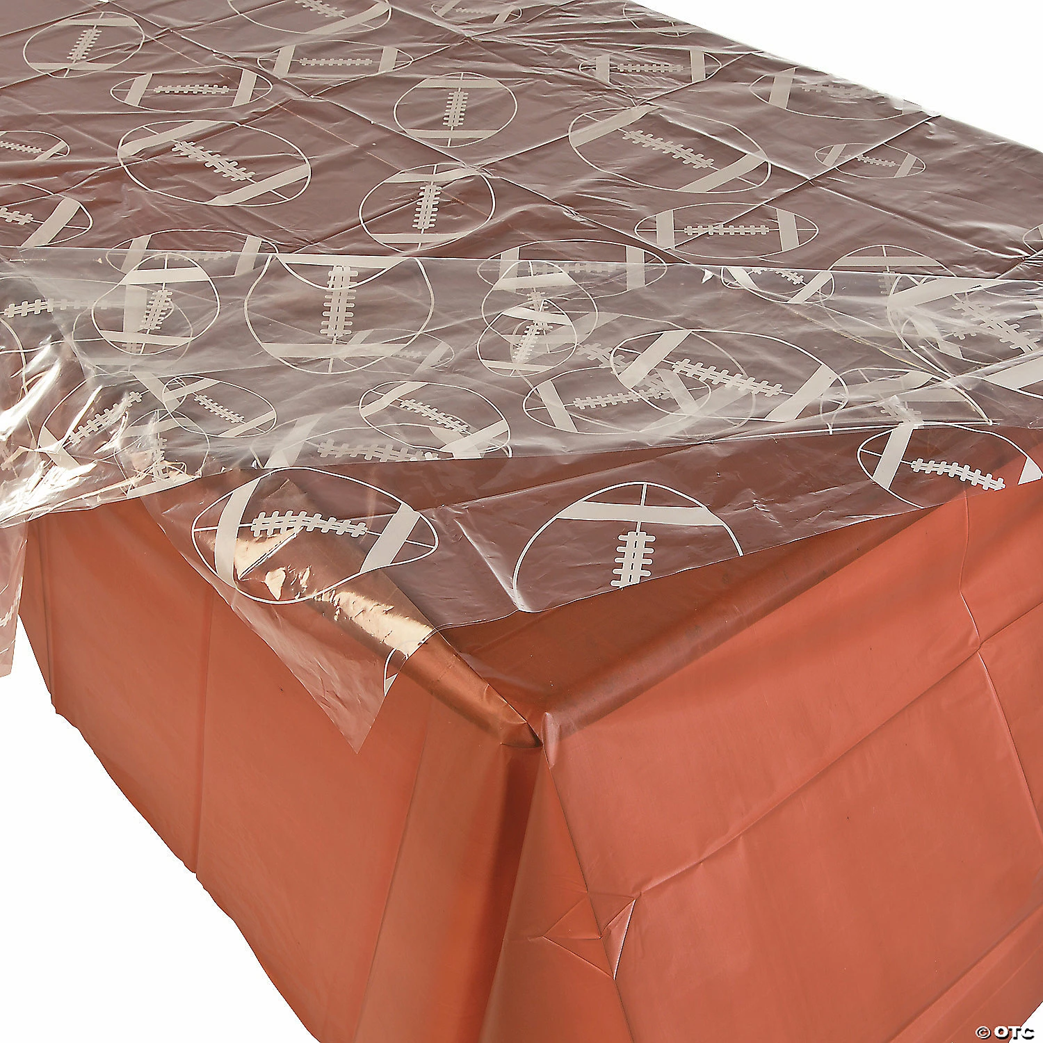 Best deal ๐งจ Clear Football Print Plastic Tablecloth ๐ - Image 2