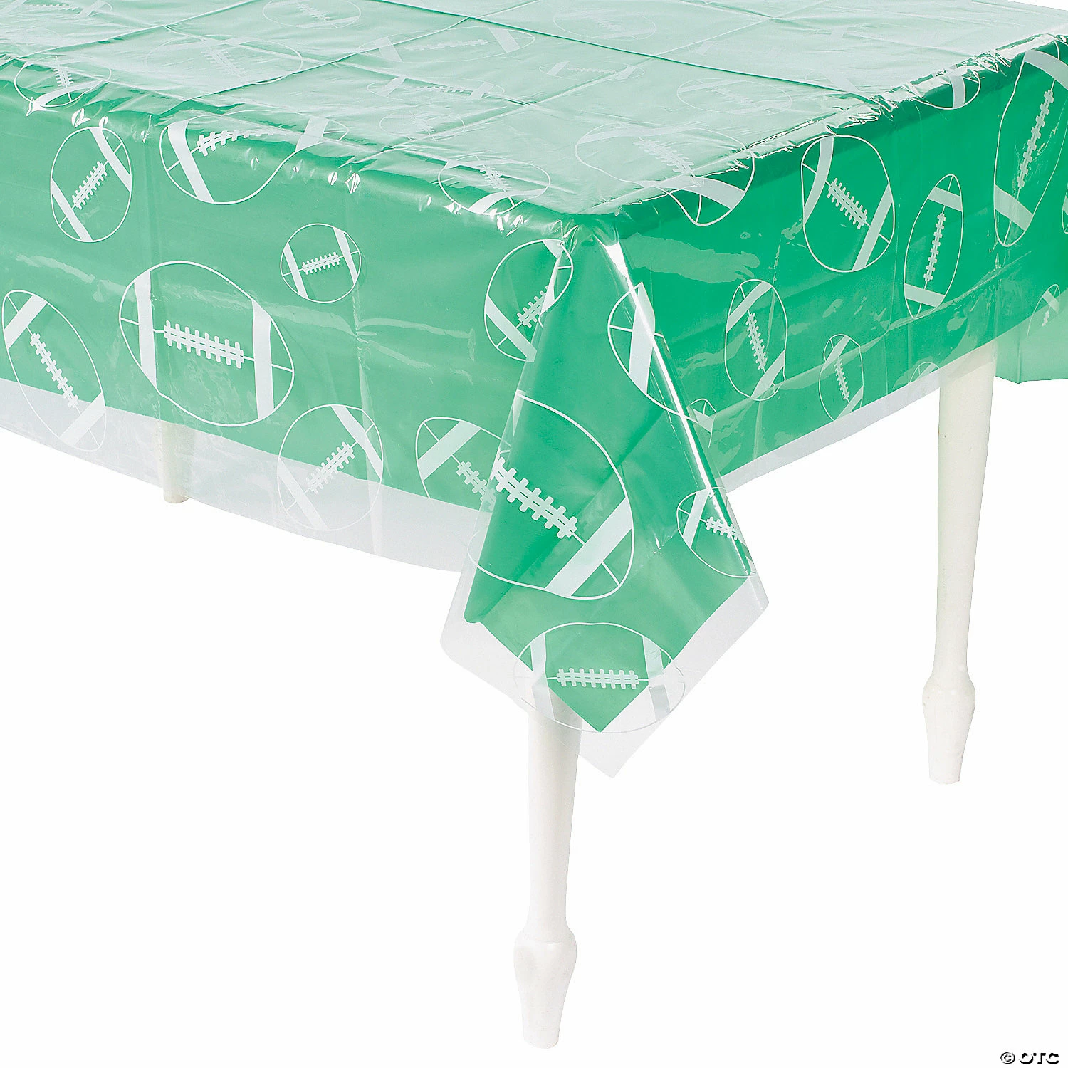 Best deal ๐งจ Clear Football Print Plastic Tablecloth ๐