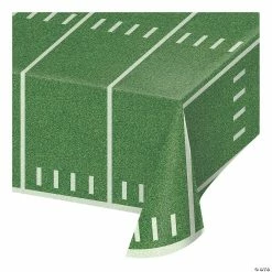 Promo 🔥 Football Field Plastic Tablecloths 3 Count 🥰