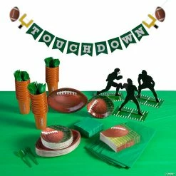 Budget 🧨 Football Party Deluxe Tableware Kit for 48 Guests 🎉