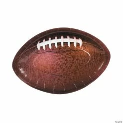 Discount 😀 Football-Shaped Paper Dinner Plates - 8 Ct. ⭐