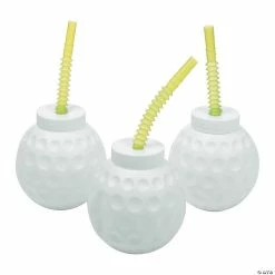 Top 10 😉 Golf Ball Molded Cups with Straws - 12 Ct. 🥰