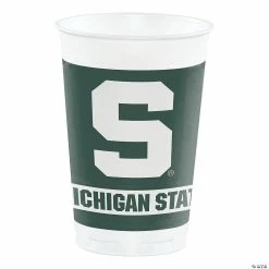 Flash Sale 🎉 NCAA Michigan State University Plastic Cups - 24 Ct. 🎉