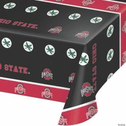 Promo ✔️ NCAA Ohio State University Plastic Tablecloths 3 Count 🔥