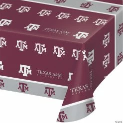 Promo 🎉 NCAA Texas A and M University Plastic Tablecloths 3 Count ✨