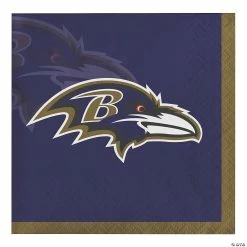 Deals 💯 NFL Baltimore Ravens Beverage Napkins 48 Count 🌟