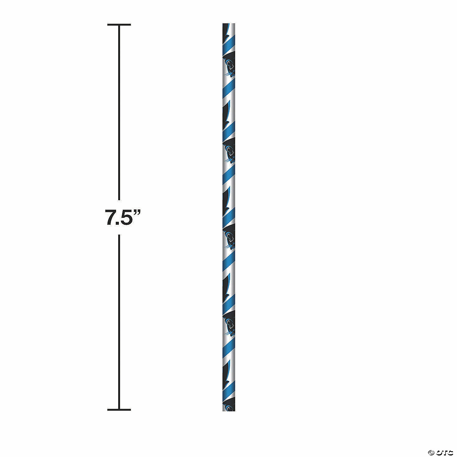 Deals 🌟 NFL Carolina Panthers Paper Straws - 72 Pc. ⌛ - Image 2