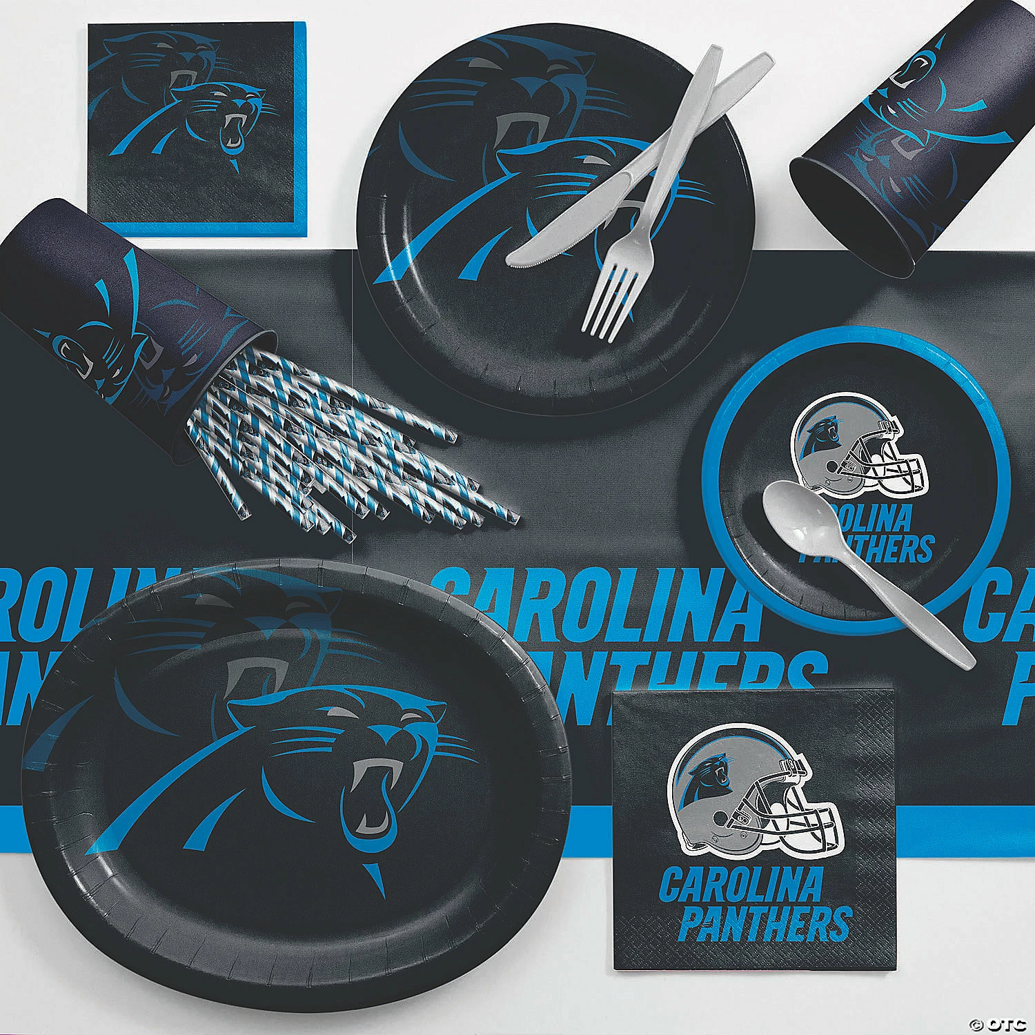 Deals 🌟 NFL Carolina Panthers Paper Straws - 72 Pc. ⌛ - Image 3