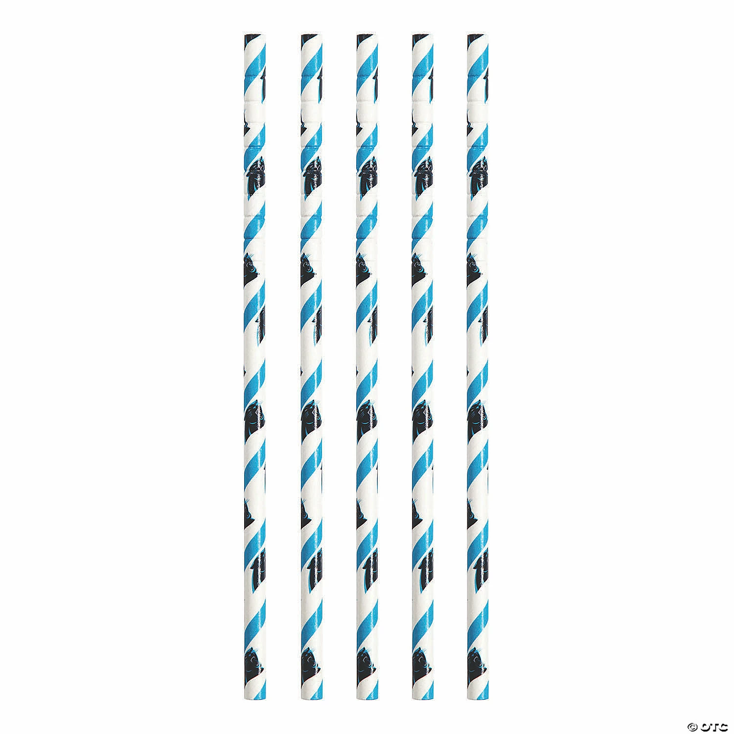 Deals 🌟 NFL Carolina Panthers Paper Straws - 72 Pc. ⌛