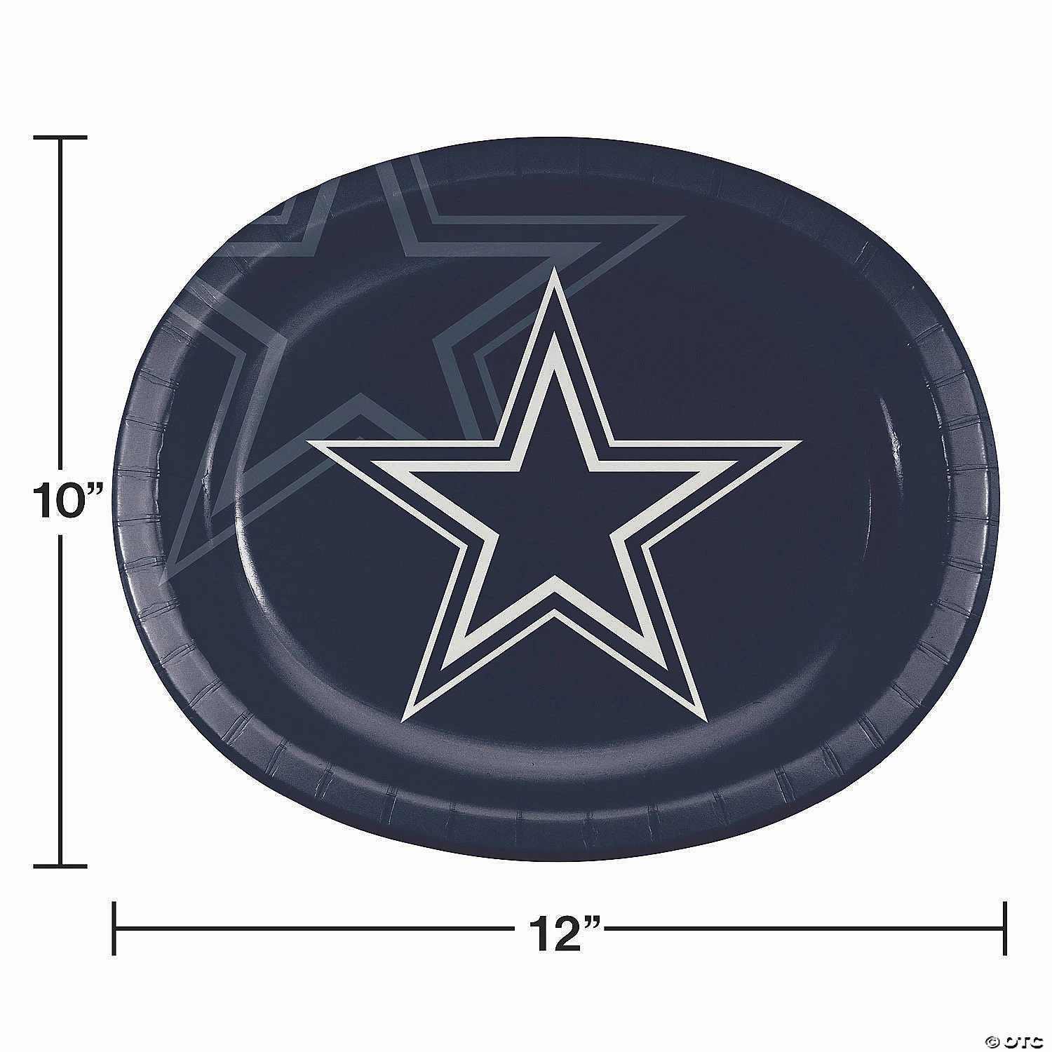 New ✔️ NFL Dallas Cowboys Oval Paper Plates - 24 Ct. ⭐ - Image 2