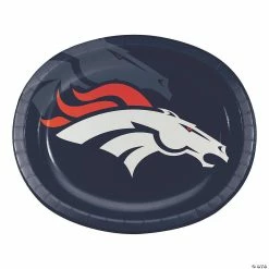 Best Sale ✨ NFL Denver Broncos Oval Paper Plates - 24 Ct. ⌛