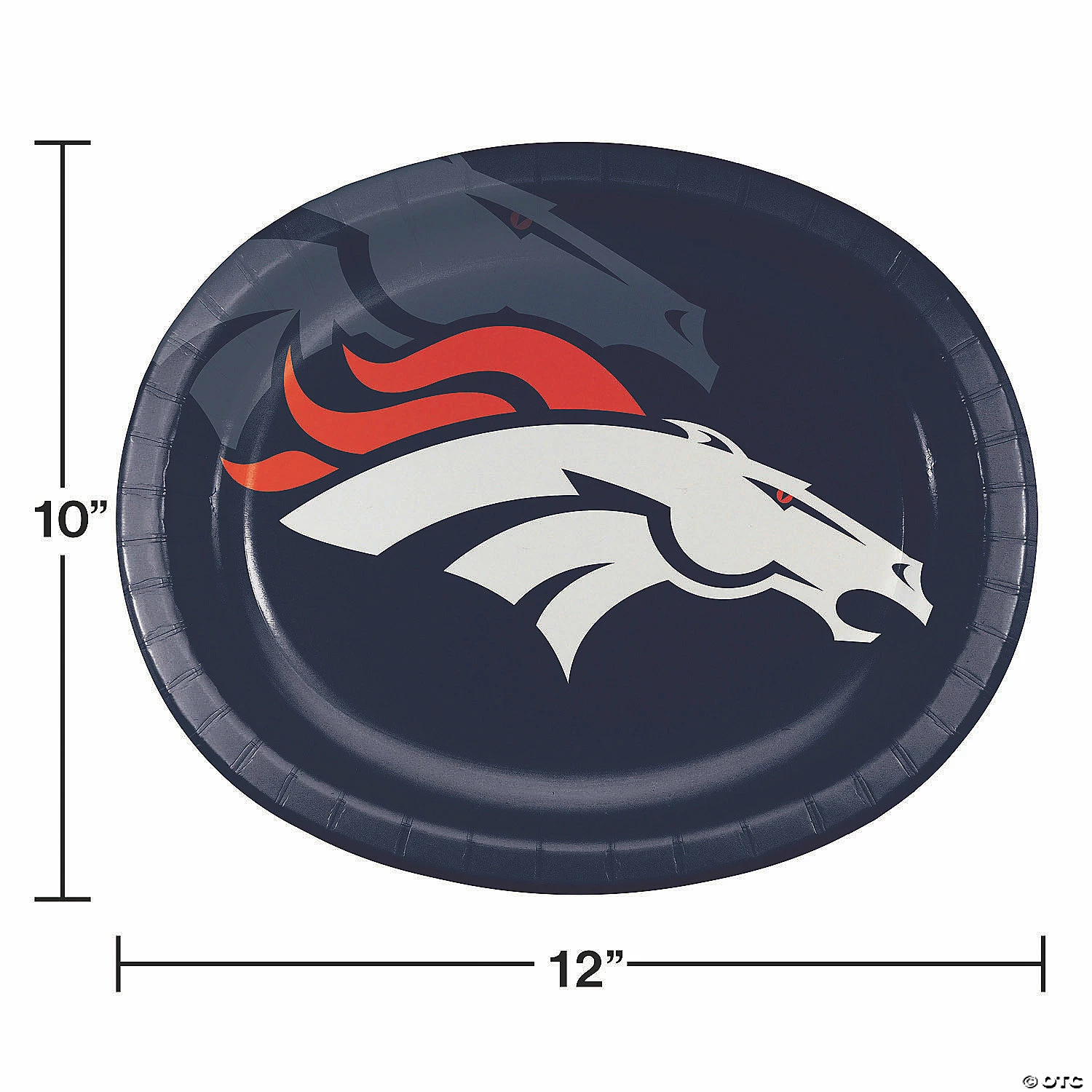 Best Sale ✨ NFL Denver Broncos Oval Paper Plates - 24 Ct. ⌛ - Image 2