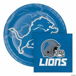 Deals ⭐ NFL Detroit Lions Paper Plate and Napkin Party Kit 🔔