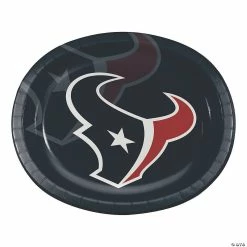 Outlet 😍 NFL Houston Texans Oval Paper Plates - 24 Ct. 😉