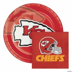 Promo ⭐ NFL Kansas City Chiefs Paper Plate and Napkin Party Kit 💯