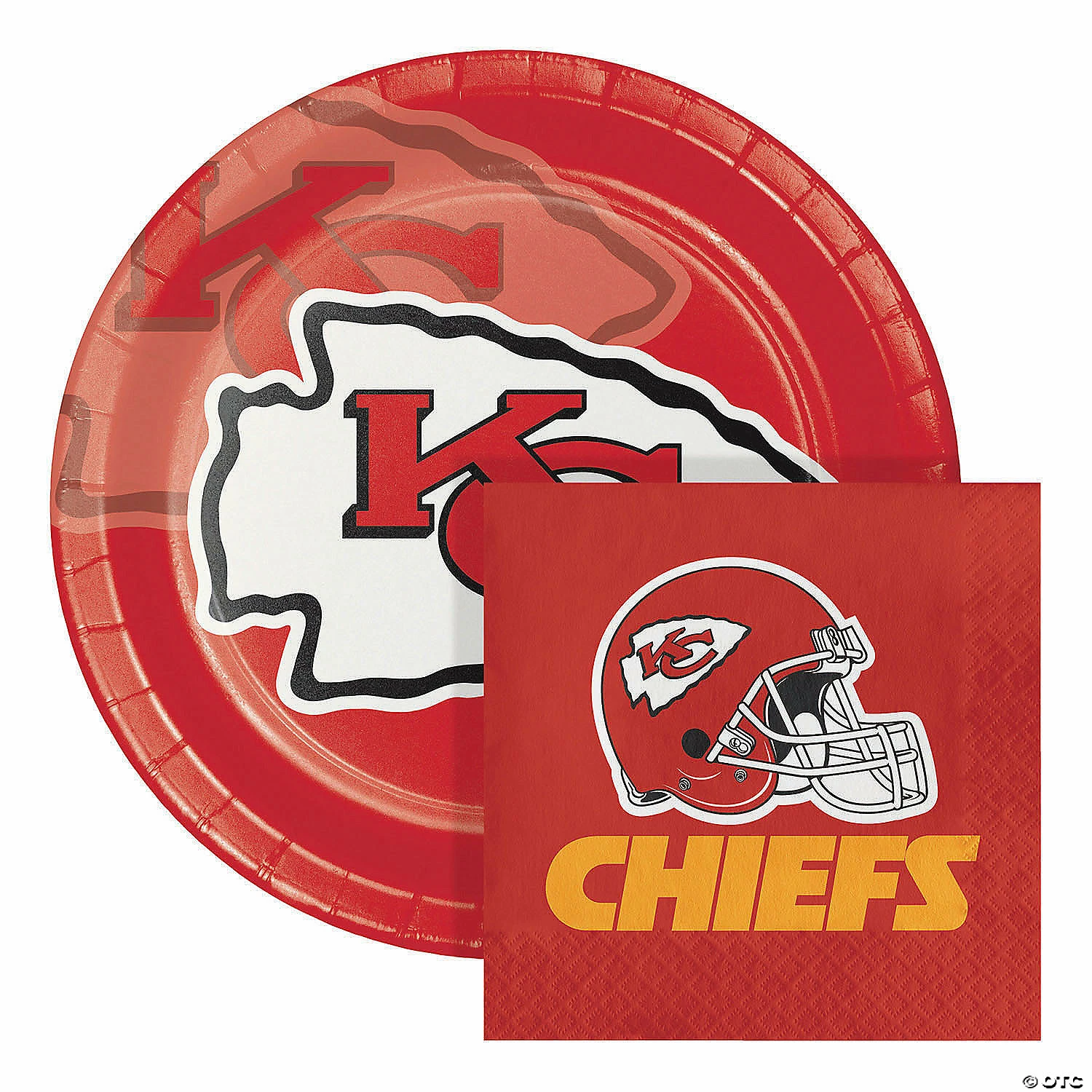 Promo ⭐ NFL Kansas City Chiefs Paper Plate and Napkin Party Kit 💯