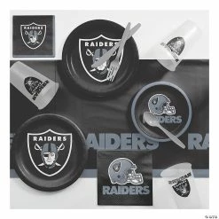 Hot Sale 😀 NFL Las Vegas Raiders Game Day Party Supplies Kit for 8 guests ✨