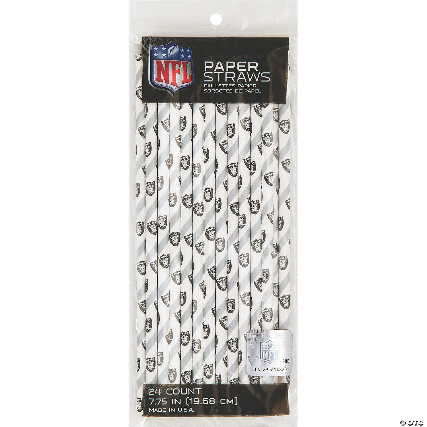 Cheap 🧨 NFL Las Vegas Raiders Paper Straws - 72 Pc. 🌟 - Image 4