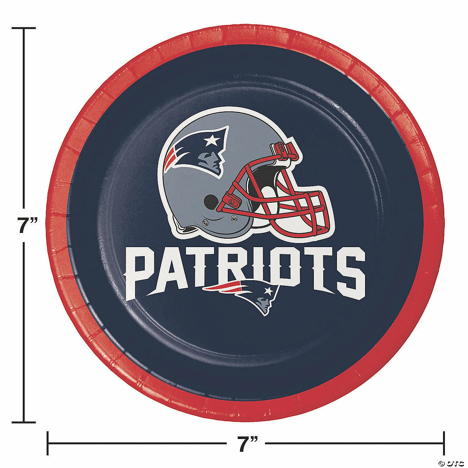 Discount ✔️ NFL New England Patriots Paper Dessert Plates - 24 Ct. 🔔 - Image 2