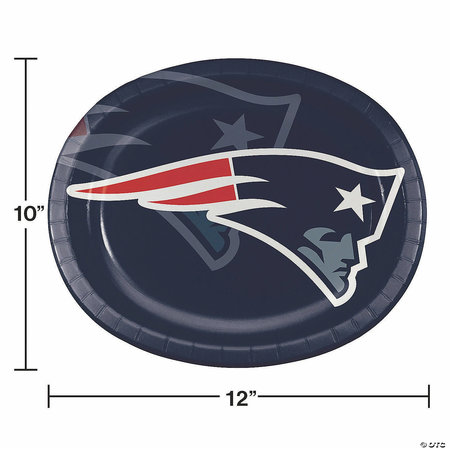 Best deal ๐ NFL New England Patriots Paper Oval Plates - 24 Ct. ๐ - Image 2