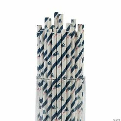 Hot Sale 🌟 NFL® New England Patriots Paper Straws - 24 Pc. 🧨