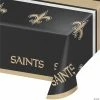 Hot Sale ✔️ NFL New Orleans Saints Plastic Tablecloths 3 Count ✔️