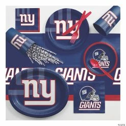 Cheap 💯 NFL New York Giants Ultimate Fan Party Supplies Kit for 8 guests 🌟