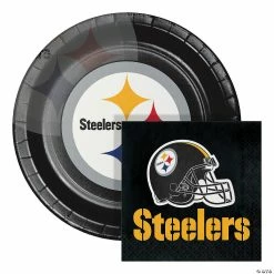 Hot Sale ⭐ NFL Pittsburgh Steelers Paper Plate and Napkin Party Kit 🔥
