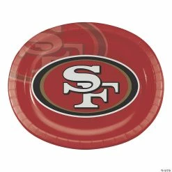 Buy 👍 NFL San Francisco 49ers Paper Oval Plates - 24 Ct. 👏