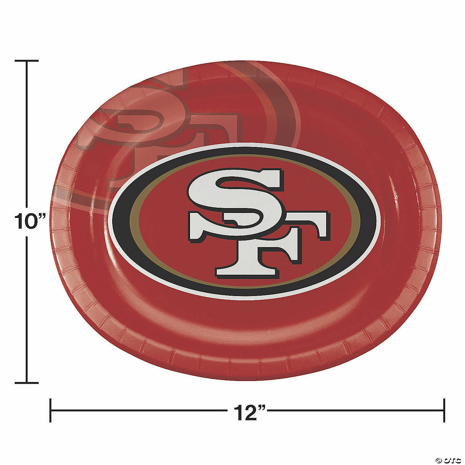 Buy ๐ NFL San Francisco 49ers Paper Oval Plates - 24 Ct. ๐ - Image 2