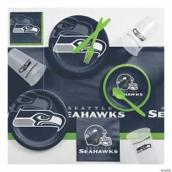 Cheapest ⌛ NFL Seattle Seahawks Game Day Party Supplies Kit for 8 guests 🧨