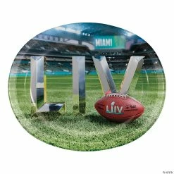 Wholesale ✔️ NFL® Super Bowl LIV Oval Paper Dinner Plates - 8 Ct. ⭐