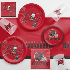 Coupon ✨ NFL Tampa Bay Buccaneers Game Day Party Supplies Kit for 8 guests ⭐
