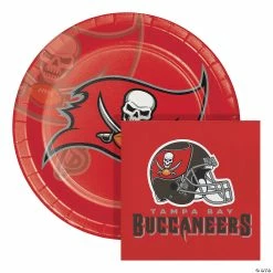 Hot Sale 🔔 NFL Tampa Bay Buccaneers Paper Plate and Napkin Party Kit 🌟