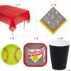 Best Pirce 🔥 Softball Party Deluxe Tableware Kit for 8 Guests ⭐