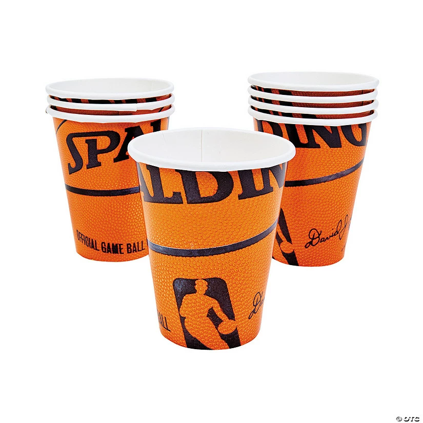 Hot Sale 🤩 Spalding® 🏀 Basketball Paper Cups - 18 Ct. 🛒