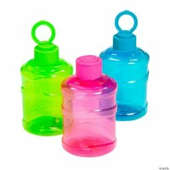 Hot Sale 🎉 Transparent Neon Plastic Water Bottles with Lids - 12 Ct. 🔔